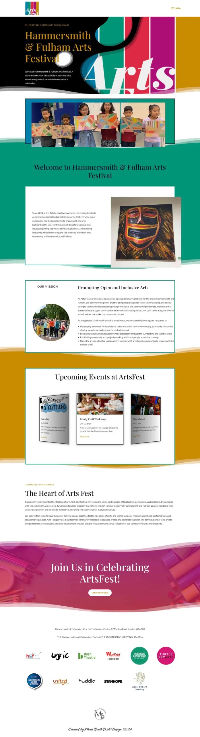HammersmithFulhamArtsFest Website Design